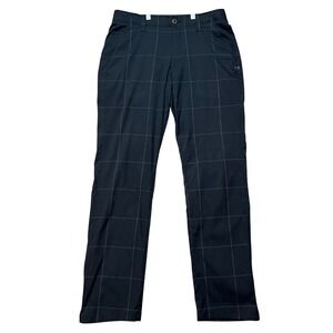 Under Armour Pants Men 32x32 Black Windowpane Stretch Waistband Golf Performance